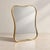 Gio Ponti Italian Brass Shield-Shaped Table Vanity Mirror by Gio Ponti, 1950s For Sale - Image 4 of 11