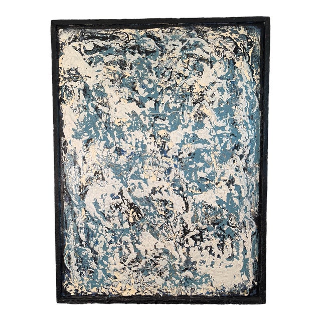 Snow by John Frates, Mid Century Modern, Abstract Expressionist, Large For Sale