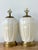 Late 20th Century Vintage Boho Frederick Cooper Ginkgo Glazed Ceramic Lamps - A Pair For Sale - Image 5 of 12