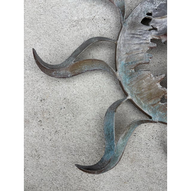 Mid-Century Modern 1980s Tom Torrens Large Cast Aluminum Sun For Sale - Image 3 of 11
