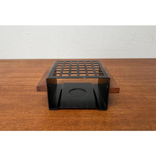 Mid-Century Minimalist Metal and Teak Tea Warmer, 1960s For Sale - Image 18 of 18