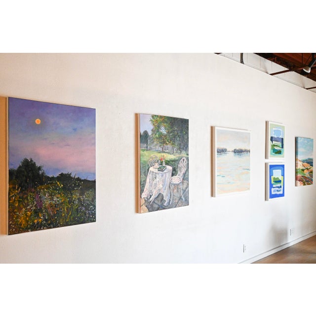 Scenic Painting by Ekaterina Popova Titled Wildflower Dusk For Sale In Des Moines, IA - Image 6 of 7
