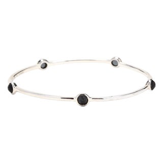 Ippolita Rock Candy Hematite 5 Stone Bangle Bracelet, Sterling Silver For Sale