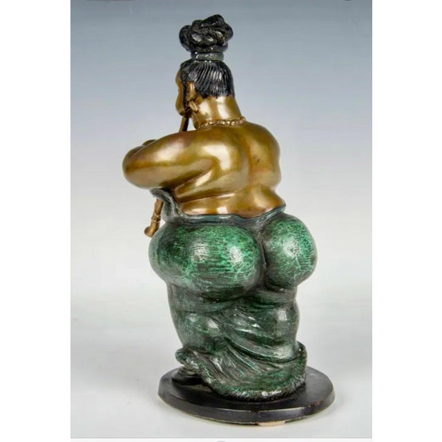Pop Art Bruno Luna, Polychrome Bronze Sculpture Jazz Nightclub Singer Clarinet Player Bruno Luna For Sale - Image 3 of 8