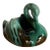 Vintage MCM Blue Mountain Canada Pottery Swan Black Planter For Sale