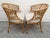 Wood Pair of Vintage McGuire Rattan Barrel-Back Armchairs For Sale - Image 7 of 17