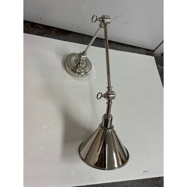 2020s Ralph Lauren for Visual Comfort Library Polished Nickel Wall Sconce For Sale - Image 5 of 12