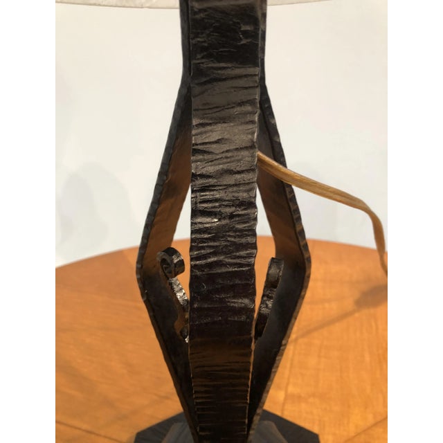 Beige Art Deco French Thick Molded Glass Table Lamp, 1950s For Sale - Image 8 of 16