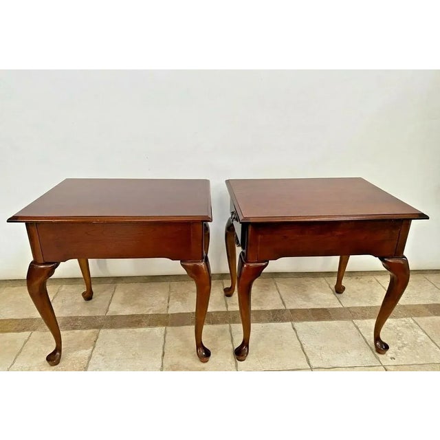 American Drew Side Tables Single Drawer Matching - a Pair For Sale In Palm Springs - Image 6 of 10