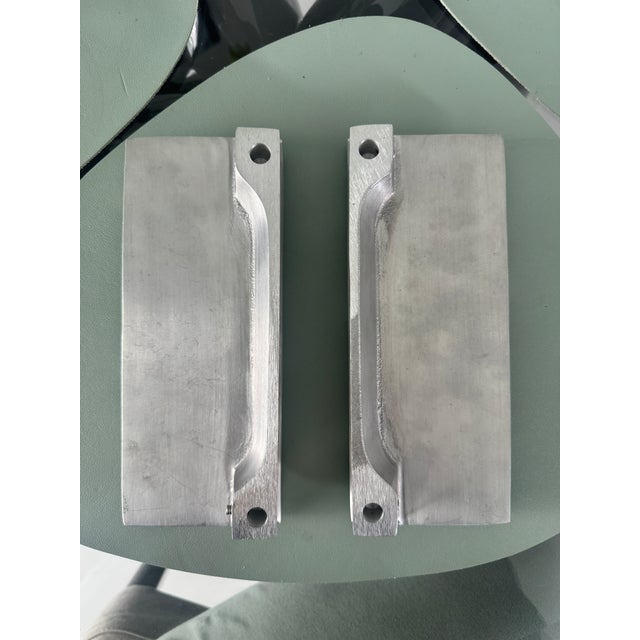 Philip Watts “Crushed” Sculptural Cabinet Pulls, Solid Metal, England, Pair For Sale - Image 10 of 11