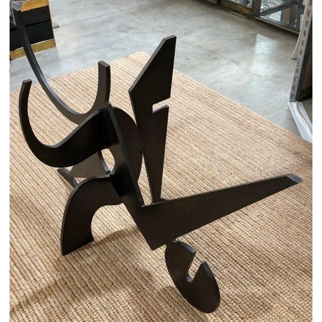 Signed Pucci De Rossi Sculptural Blackened Steel Dining Table Base, 1987 For Sale - Image 13 of 18
