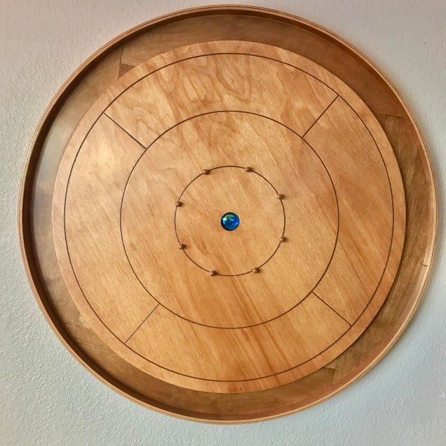 Handmade Crokinole Board Circular Wall Hanging Chairish