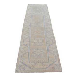 1960s Oushak Tan Colour Runner Rug For Sale