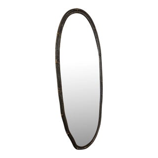 Wrought Iron Mirror With Gold Accents For Sale