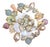 Natural Semi Precious, & Diamond Ring in 14k Gold, Size 3 For Sale