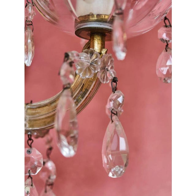 Glass Theresian 2-Armed Wall Sconce For Sale - Image 7 of 11