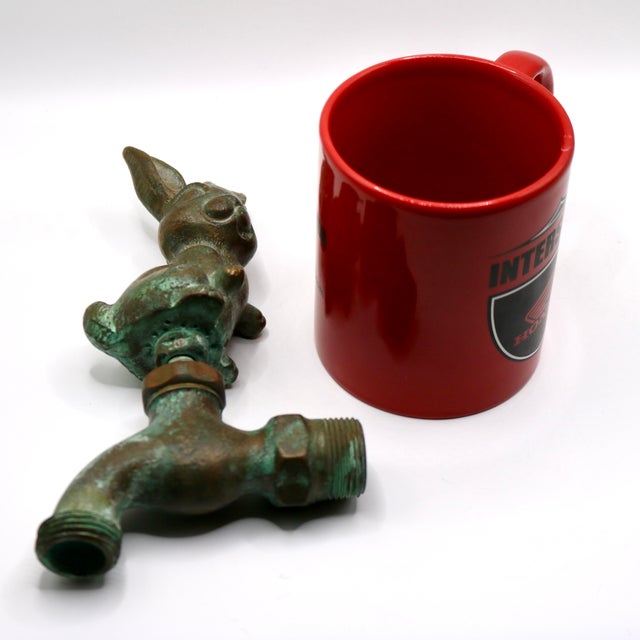 Late 20th Century Vintage H.W. Axford Artisan Cast Bronze Bunny Rabbit Spigot - Arrowhead Brass Faucet For Sale - Image 5 of 8