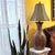 Vintage Ceramic Drip Glaze Table Lamp in Brown Studio Pottery Style With Tapered Shade For Sale - Image 14 of 18