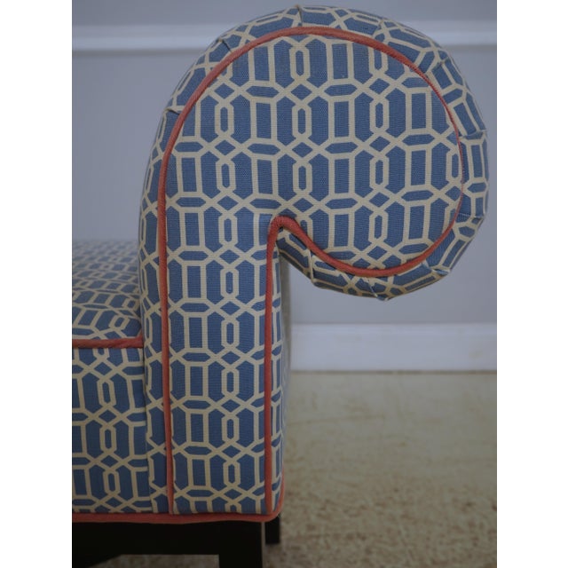 Vintage Regency Style Rolled Arm Window Bench For Sale - Image 12 of 15