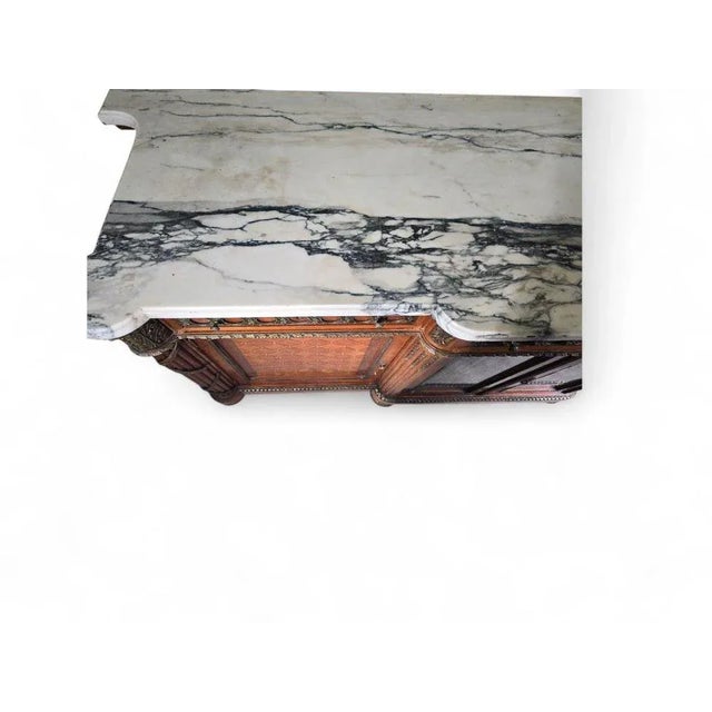 Antique Mahogany and Gilt Bronze Breakfast Credenza, 1900 For Sale - Image 6 of 11