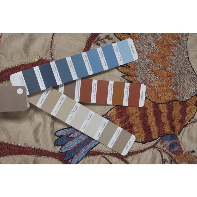 Silk Suzani Hawk Tapestry on the Branch For Sale - Image 11 of 12