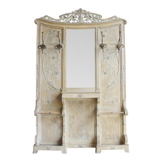 Art Nouveau Hall Tree For Sale