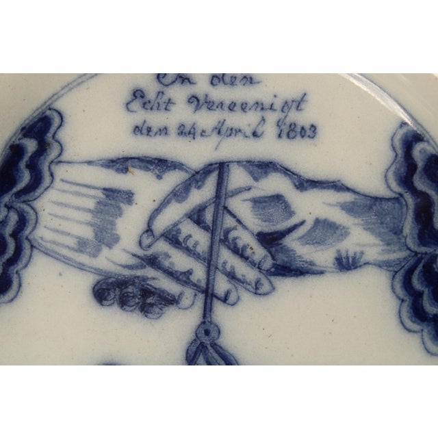 Blue Pair of Delft Soups Dated April 1803 For Sale - Image 8 of 8