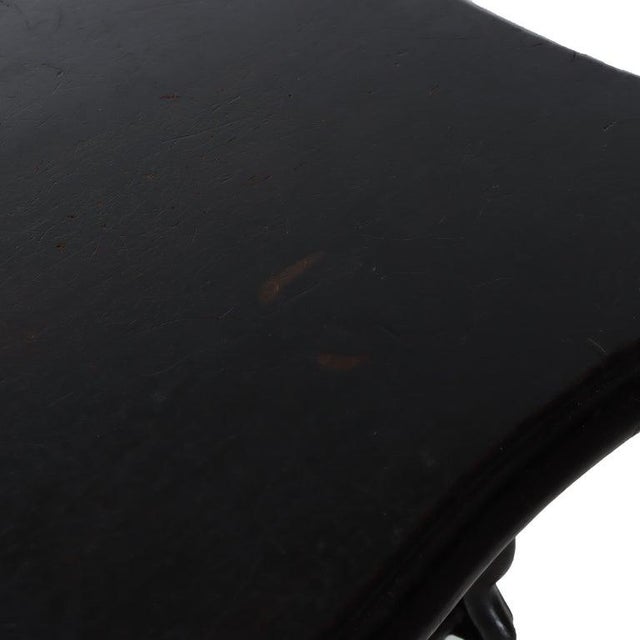 Antique Ebonized Cherry Cut Out Side Table C1900 For Sale - Image 4 of 9