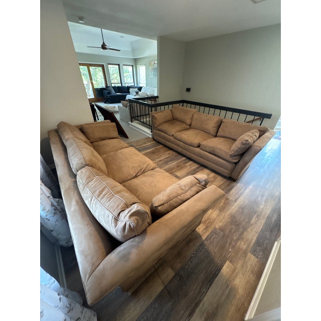 The Story behind the Sofas: This exceptional pair of custom 94-inch W sofas carries a rich history and decades of family...