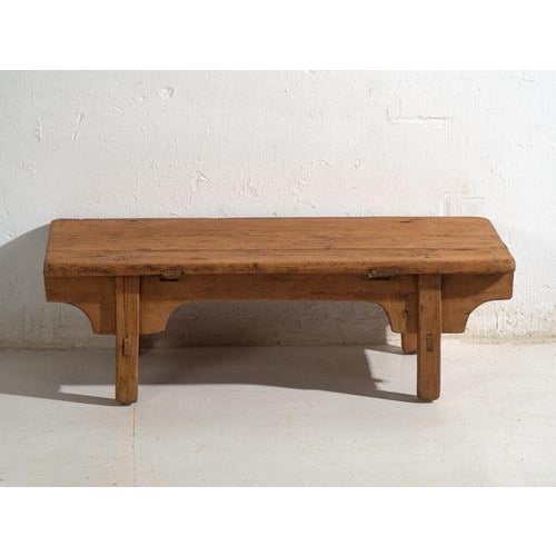 Antique Chinese Qing Dynasty Kang Table in Pine For Sale - Image 6 of 10