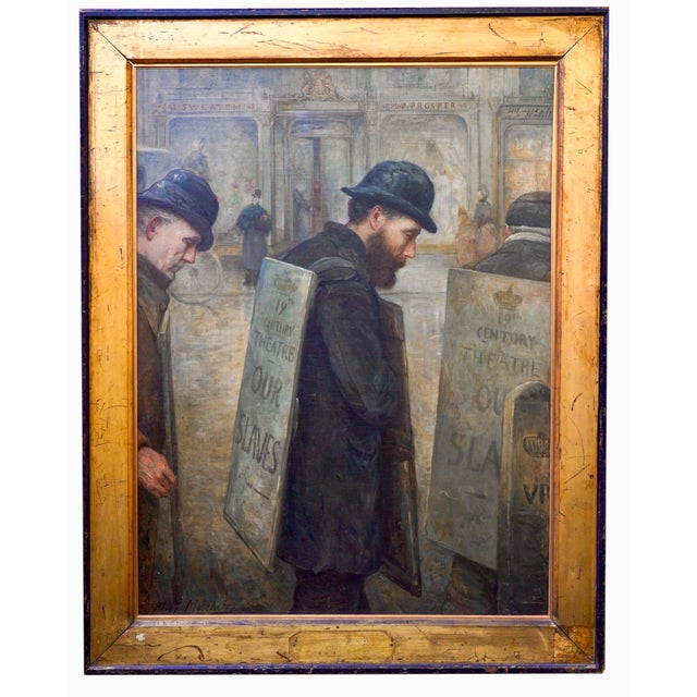 Felix Moscheles, Our Slaves Monumental Victorian Social, 1890s, Oil Painting on Canvas, Framed For Sale - Image 9 of 12