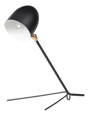 Mid-Century Modern Black Cocotte Table Lamp by Serge Mouille