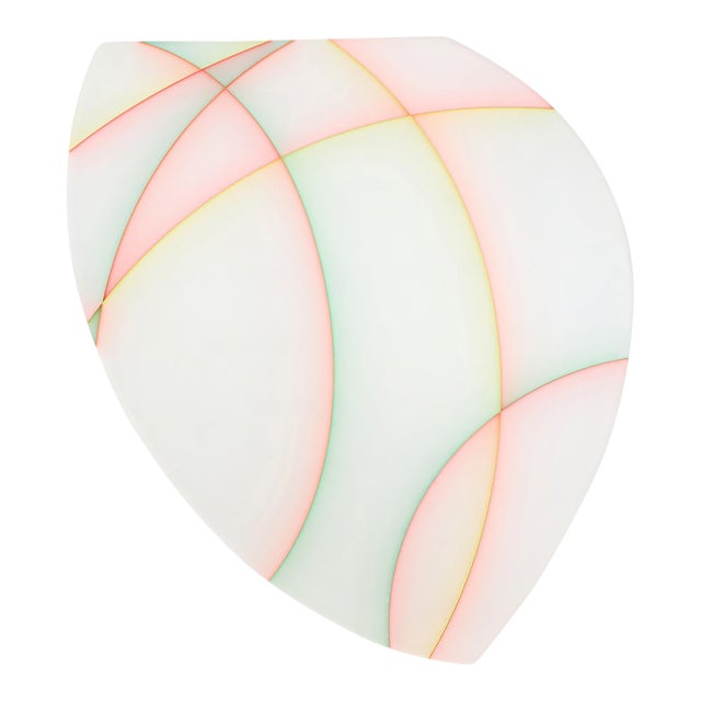 Contemporary Abstract Cast Acrylic and Spray Paint "Shield I" by Tom Henderson For Sale