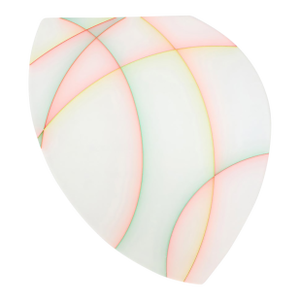 Contemporary Abstract Cast Acrylic and Spray Paint "Shield I" by Tom Henderson
