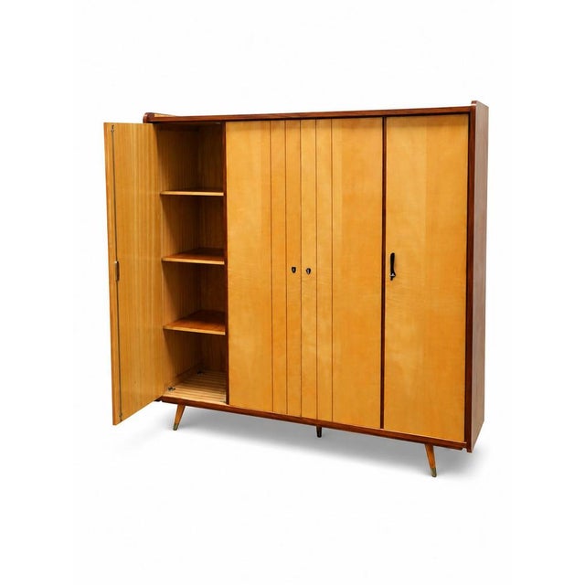 Mid-Century Wardrobe with Shelving and Hanging Sections For Sale - Image 3 of 7