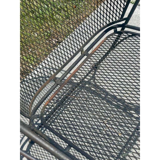 Mid 20th Century Russell Woodard Grapevine Barrel Back Wrought Iron Grape Pair of Chairs For Sale - Image 11 of 12