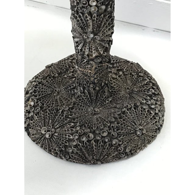 1980s Handcrafted Sea Shell Encrusted Pedestals - a Pair For Sale - Image 10 of 13