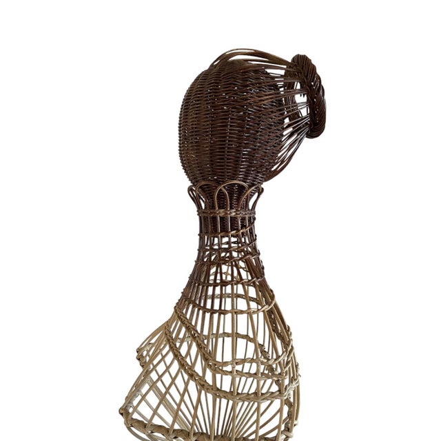 Mid-Century Wicker Mannequin, 1950s For Sale - Image 16 of 18