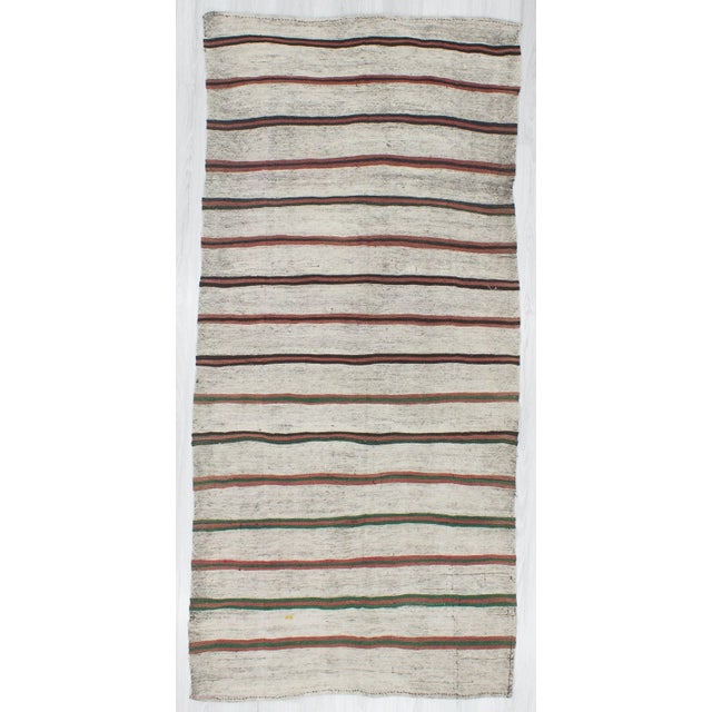 1960s Turkish Striped Kilim Rug For Sale In Los Angeles - Image 6 of 6
