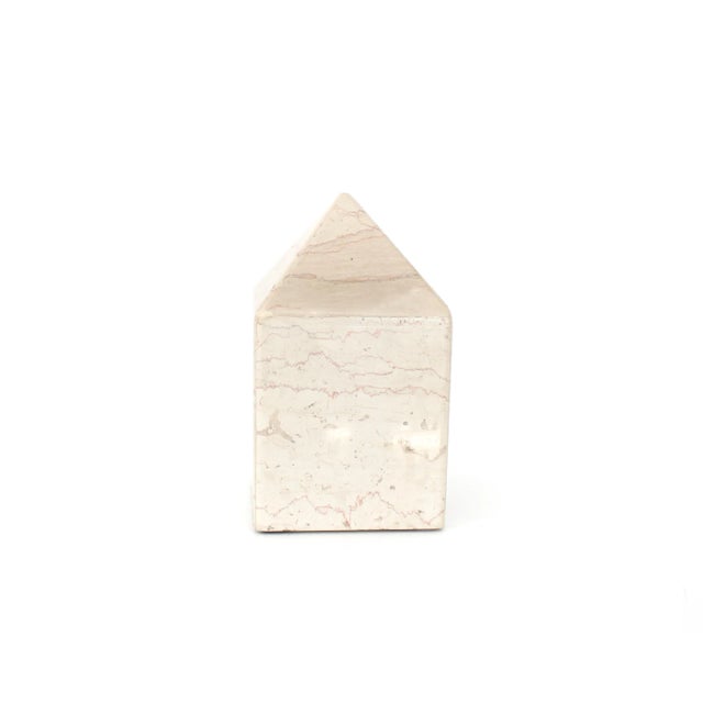 Vintage Italian Cream Architectural Marble Obelisk For Sale In Chicago - Image 6 of 11