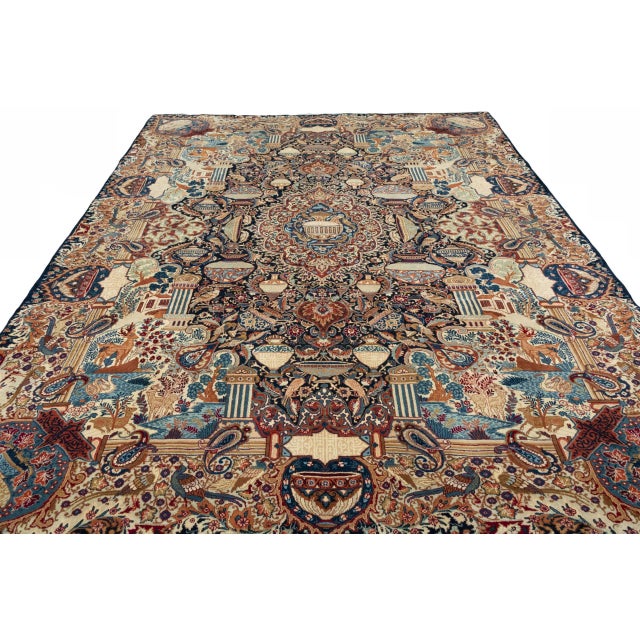 Hand-Knotted Kashmar Wool Rug For Sale - Image 4 of 13