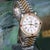 White Rolex Datejust 16233 Two Tone Steel-18k Gold Ruby Diamond Bezel Vintage Watch For Sale - Image 8 of 17