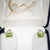 Modern 3.3Ct Peridot Earrings With Earth-Mined Diamond Accents in Solid 14k Gold, 8x6mm For Sale - Image 3 of 8
