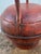 Antique Chinese Red Lacquered Wooden Wedding Basket With Dragonfly Lid Motif For Sale - Image 4 of 13