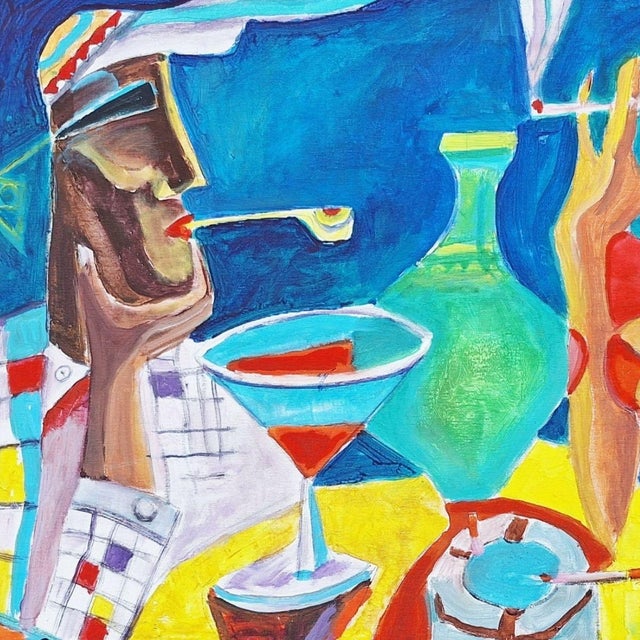 Early 21st Century Runzovsky (Oleg Grunzovsky), Meeting, 2015, Acrylics on Canvas For Sale - Image 5 of 6