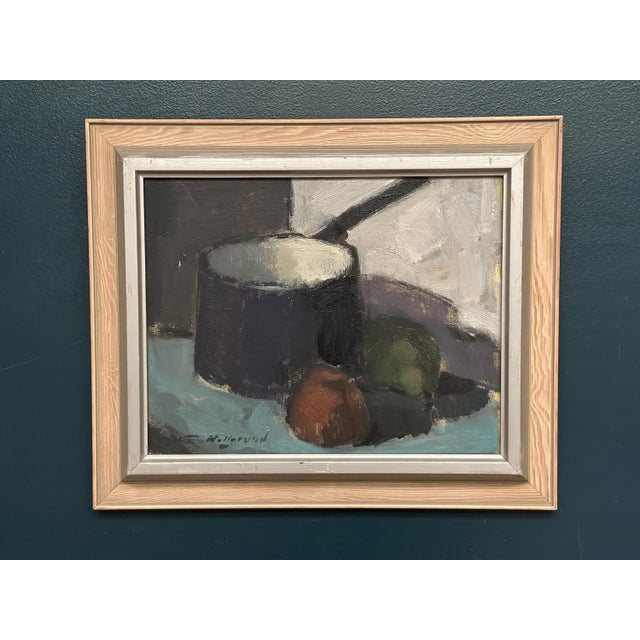 Bengt Hillgrund, Pan and Fruits, 1961, Oil on Canvas, Framed For Sale - Image 9 of 18