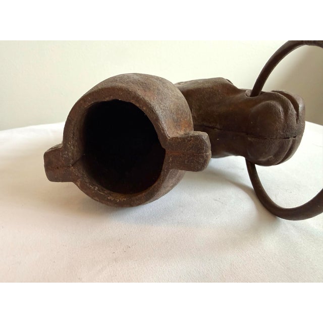 Brown Antique Victorian Cast Iron Horse Head Sculpture For Sale - Image 8 of 8