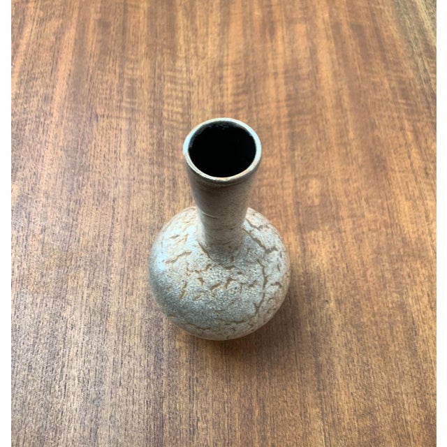 Mid-Century German Minimalist Studio Pottery Vase by Siegfried Gramann for Töpferhof Römhild, 1960s This piece has an...