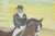 “Briar in Dressage”: Swedish equestrian painting by H. Soderholm, wonderfully-rendered in pastel colors, signed on recto,...