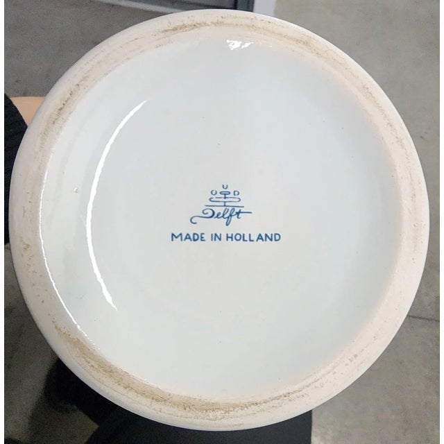 Holland Delft Fine Ceramic Lidded Apothecary Jar For Sale - Image 10 of 11